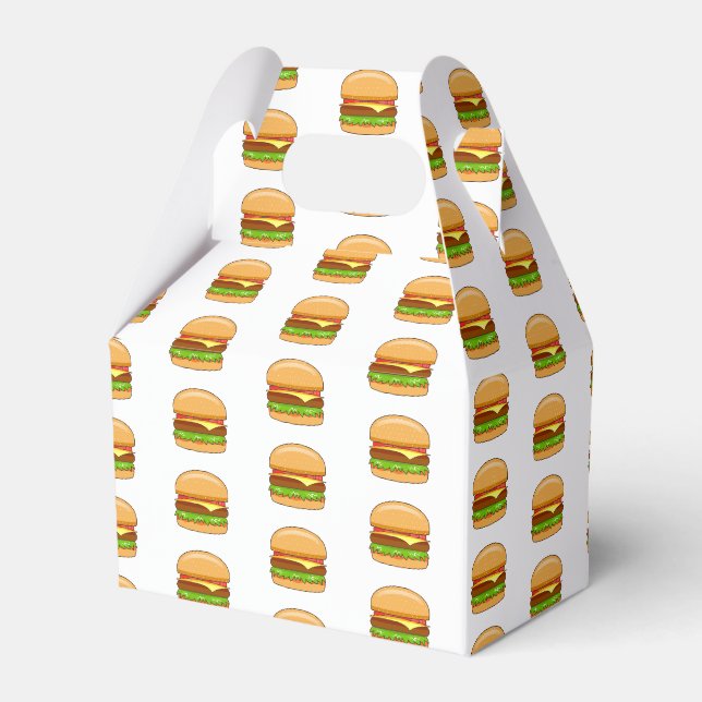  Burger Vector Illustration Favor Boxes (Front Side)