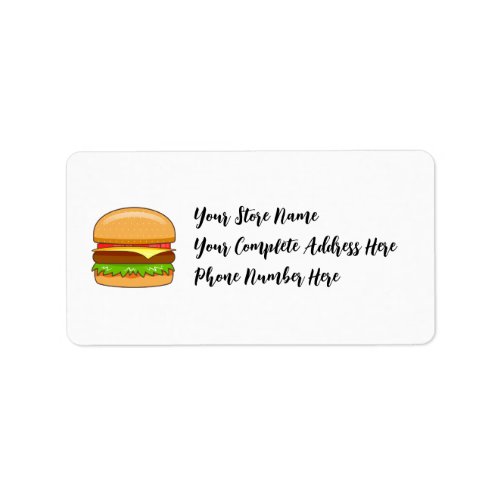 Burger Vector Illustration Label