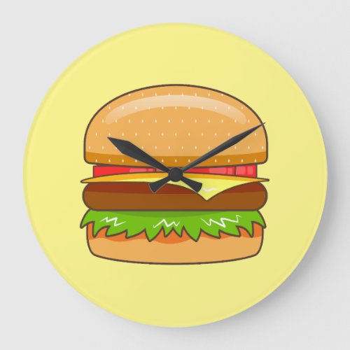 Burger Vector Illustration Large Clock