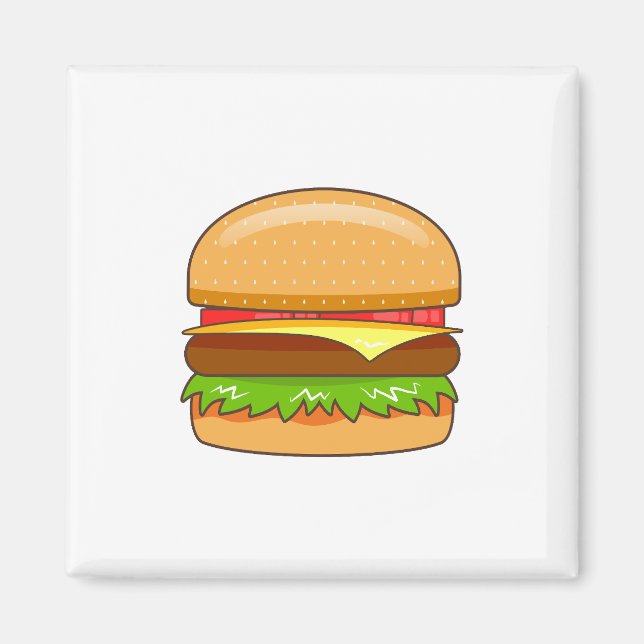  Burger Vector Illustration Magnet (Front)