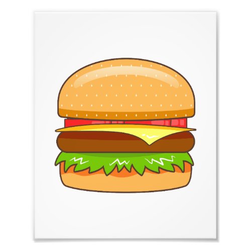  Burger Vector Illustration Photo Print