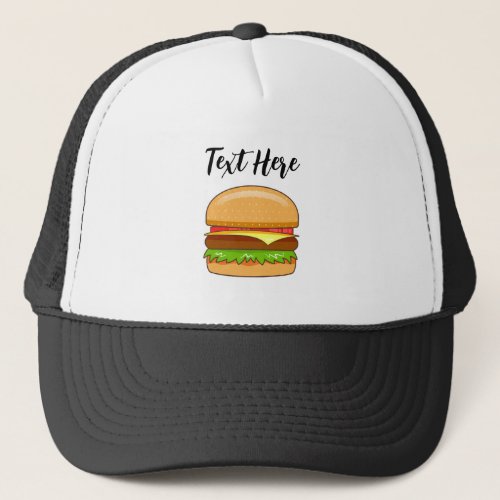  Burger Vector Illustration Trucker Hat