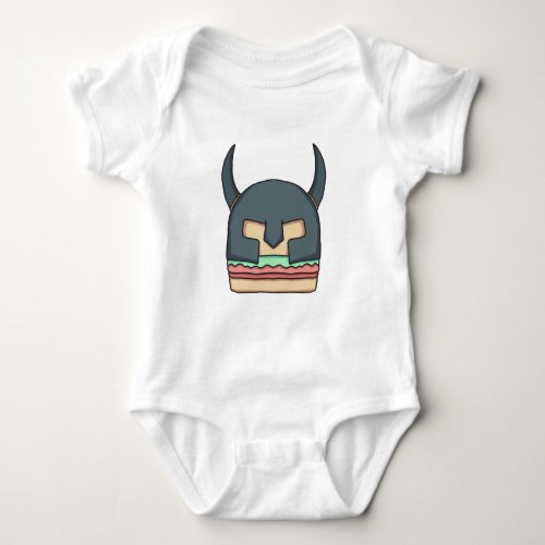 burger viking baby bodysuit