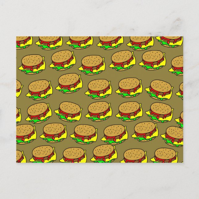 Burger Wallpaper Postcard (Front)