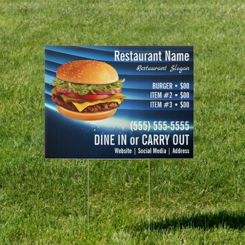 Burger Yard Sign