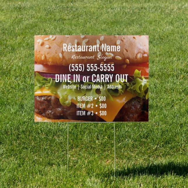 Burger Yard Sign (Insitu)