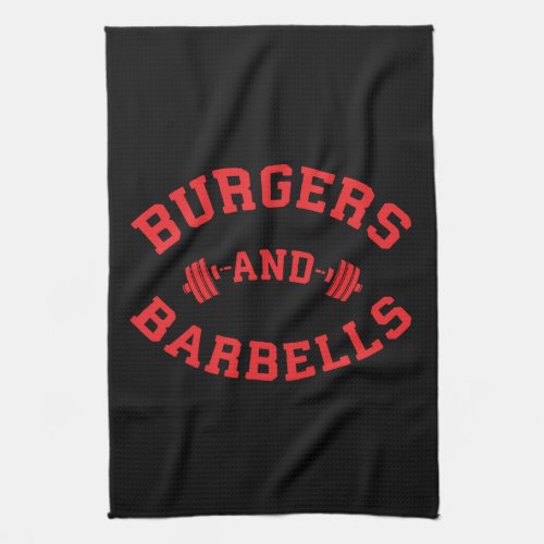 Burgers and Barbells _ Lifting Workout Motivation Towel