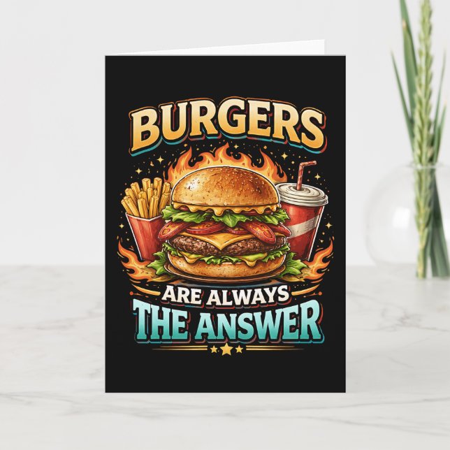 Burgers Are Always the Answer Holiday Card (Front)