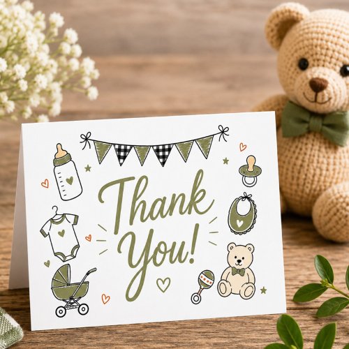 Burgers Babies BBQ Thank You Card