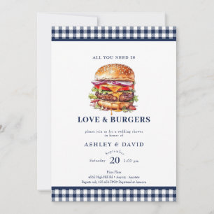 Burgers BBQ Couples Shower Invitation