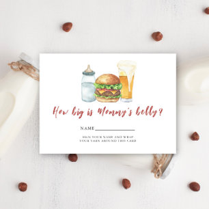 Burgers, Beer and Babies How big is mommy's belly Enclosure Card