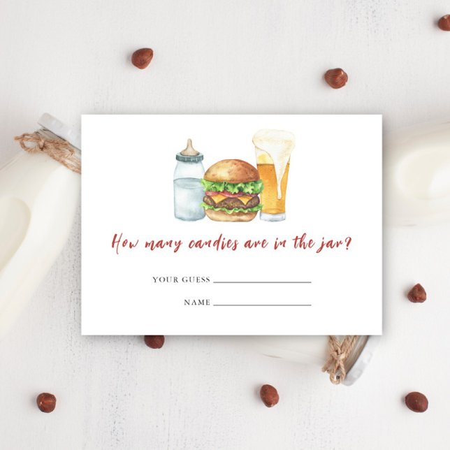 Burgers, Beer and Babies - How many candies Enclosure Card (Creator Uploaded)