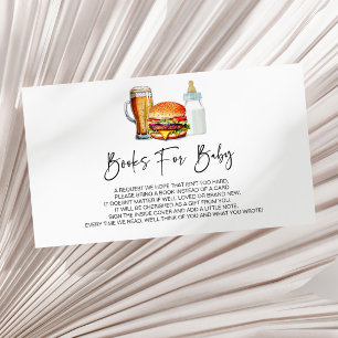 Burgers Brews Diapers Baby Shower Books For Baby Enclosure Card