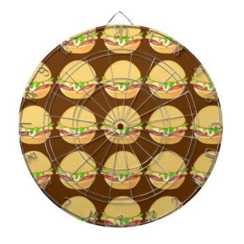 Burgers Dartboard With Darts by PawsitiveDesigns at Zazzle
