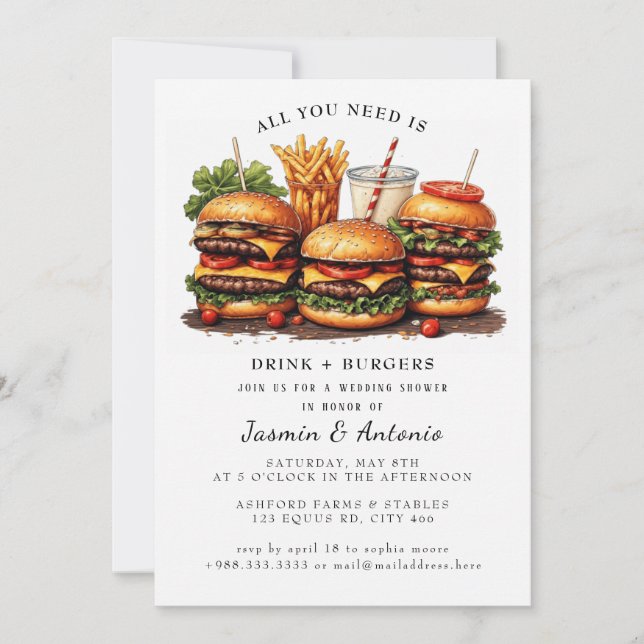Burgers  Invitation (Front)