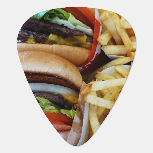 Burgers 'n Fries Guitar Pick (Front)