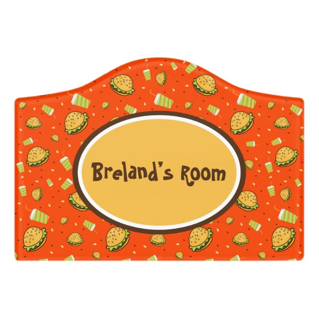 Burgers pattern door sign (Small Crest Front)