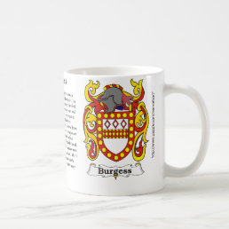 Burgess Family Coat of Arm mug