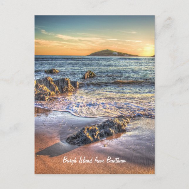 Burgh Island from Bantham at Sundown... Postcard (Front)