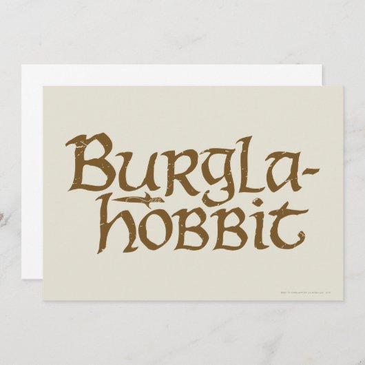 Burgla Hobbit (Front/Back)