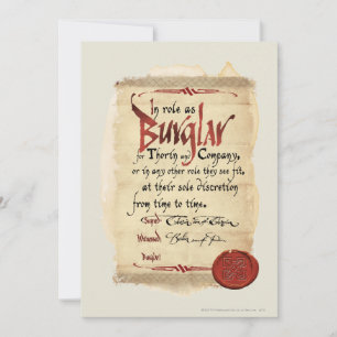 Burglar Contract Invitation