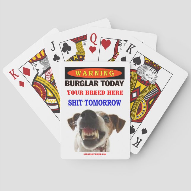 BURGLAR TODAY POKER CARDS (Back)