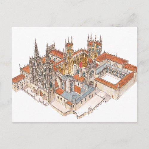Burgos Cathedral Spain Postcard