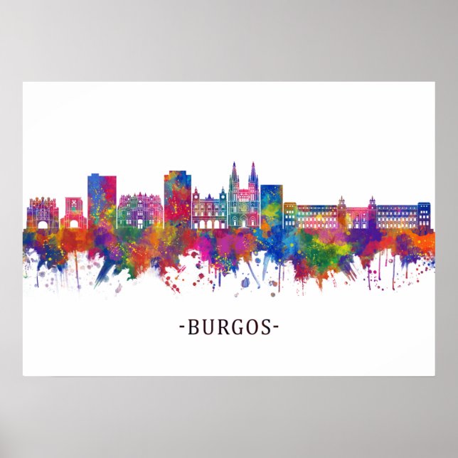 Burgos Spain Skyline Poster (Front)