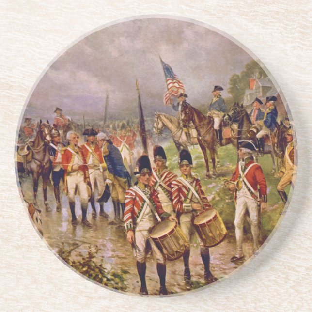 Burgoyne's Surrender at Saratoga by Percy Moran Drink Coaster (Front)