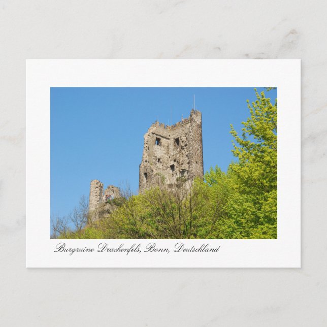 Burgruine Drachenfels, Bonn, Deutschland Postkarte Postcard (Front)