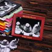 Burgundy 5" x 7" Natural Wood Picture Frame (Front)