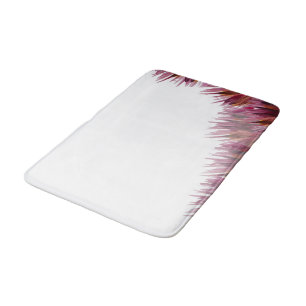 Burgundy Abstract Flowers Watercolor Hand-painted Bath Mat