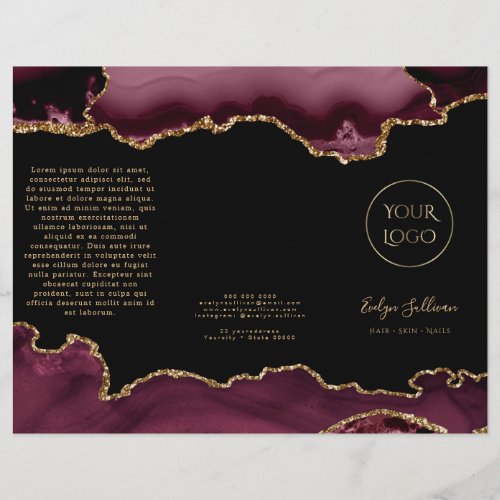 burgundy agate brochure