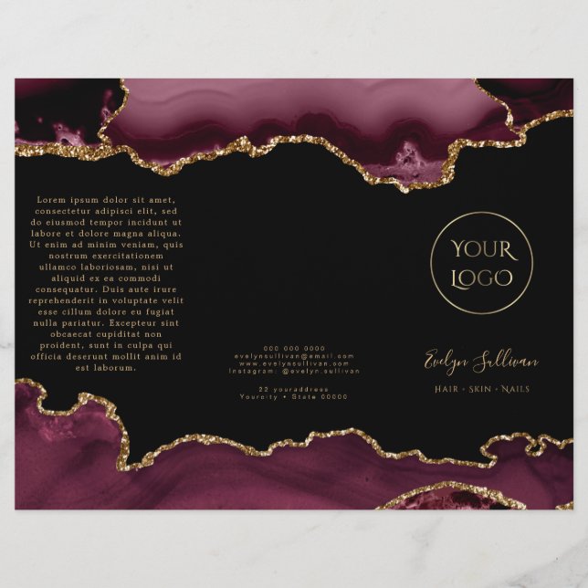 burgundy agate brochure (Front)