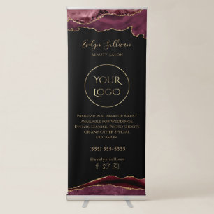 burgundy agate retractable banner
