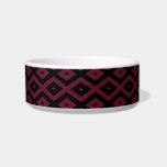 Burgundy and black diamond pattern bowl<br><div class="desc">Burgundy and black diamond pattern</div>