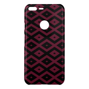Burgundy and black diamond pattern uncommon google pixel XL case