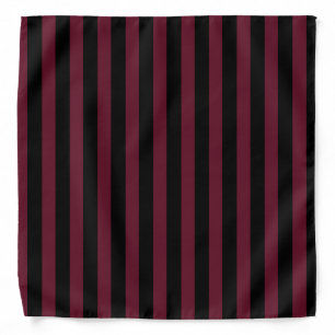 Burgundy and black stripes bandana