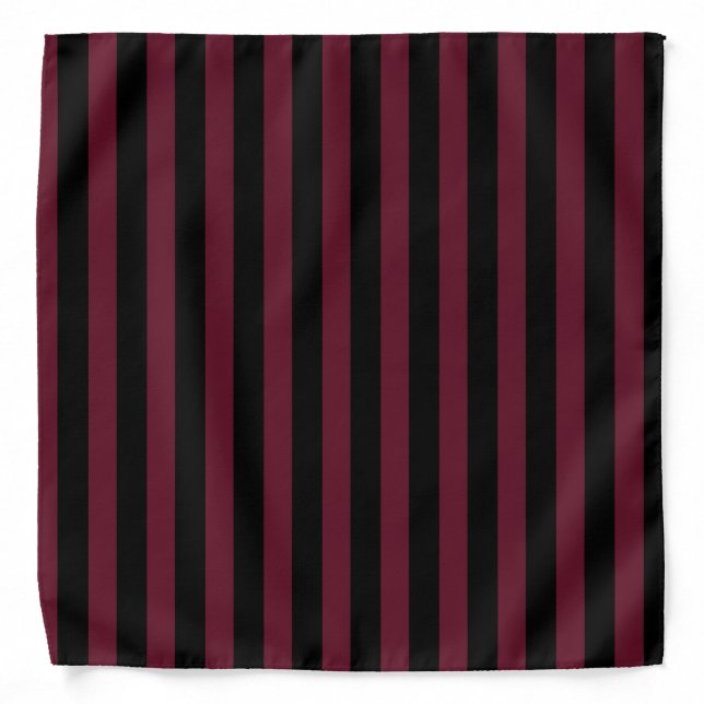 Burgundy and black stripes bandana (Front)