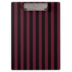 Burgundy and black stripes clipboard