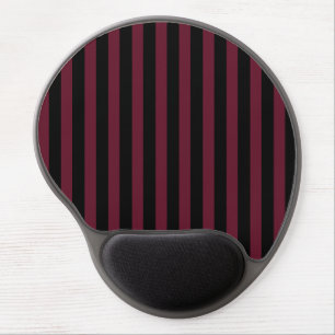 Burgundy and black stripes gel mouse pad