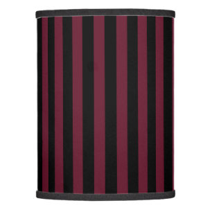 Burgundy and black stripes lamp shade