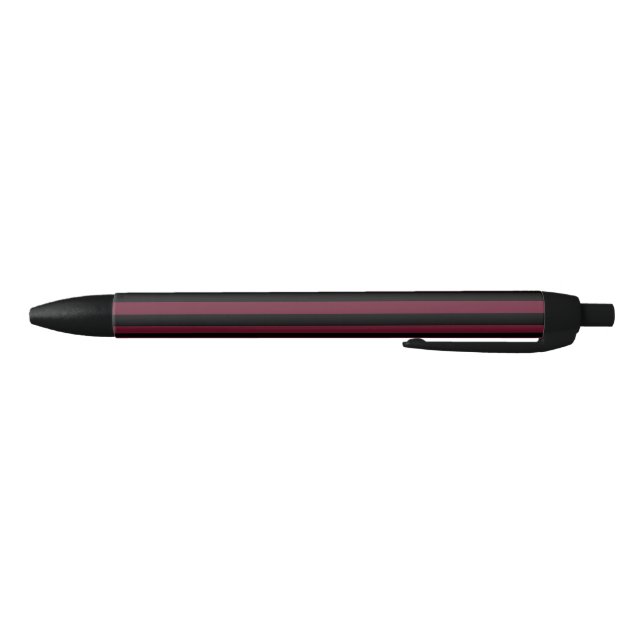 Burgundy and black stripes pen (Bottom)