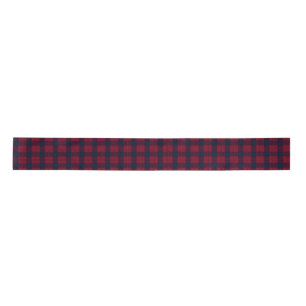 Burgundy and Blue Checkered Plaid Ribbon