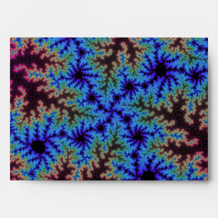 Burgundy and Blue Speckle Envelope