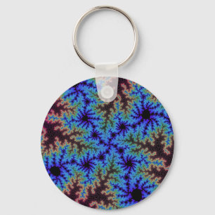 Burgundy and Blue Speckle Keychain