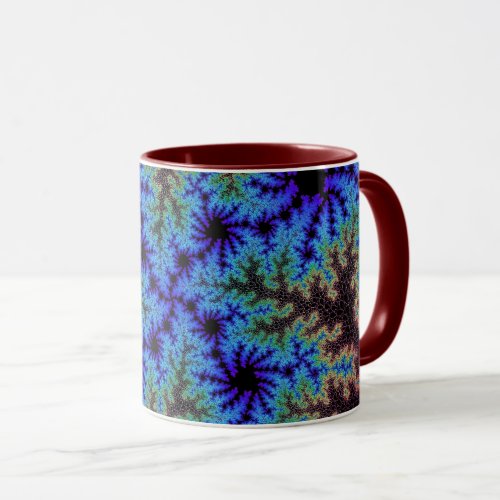 Burgundy and Blue Speckle Mug