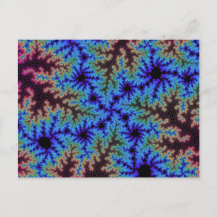 Burgundy and Blue Speckle Postcard