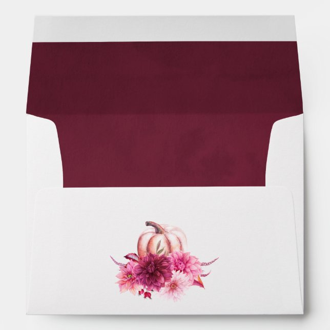 Burgundy and Blush Floral Thanksgiving Envelope (Back (Bottom))