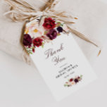 burgundy and blush watercolor floral bridal shower gift tags<br><div class="desc">floral design with watercolor flowers. Pink blush and burgundy themed gift tag with elegant text. The text and colors can be changed to match your theme.</div>